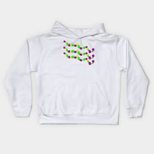 Mardi Gras Bead Design Kids Hoodie